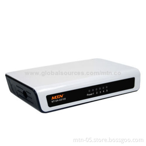 5 Ports 10/100Mbps Desktop Fast Ethernet Switch, Supports Store and Forward Architecture